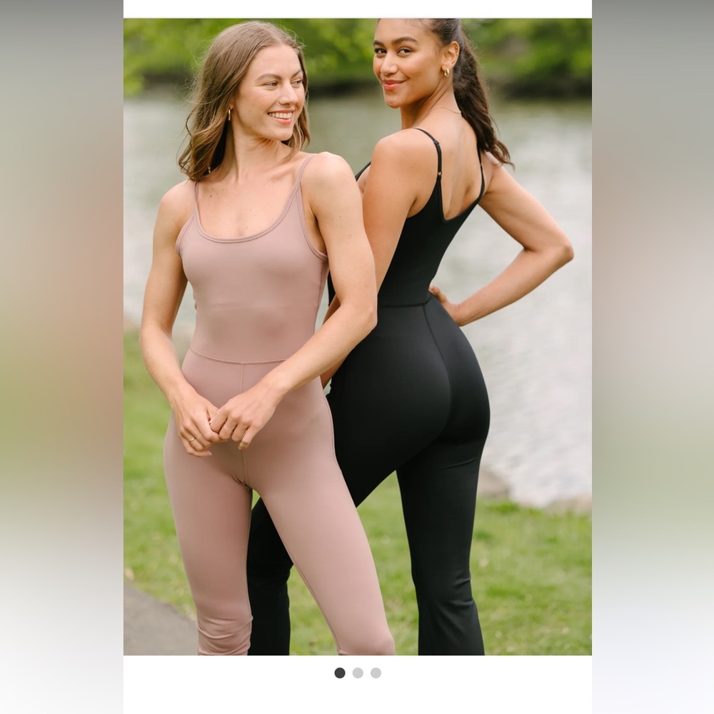 Lux Scarlette Flare Black Jumpsuit | Yogalicious